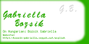 gabriella bozsik business card